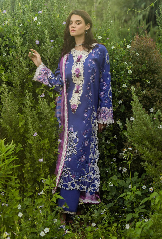 Mushq 3PC Unstitched Luxury Lawn Chikenkari Heavy Embroidered Suit