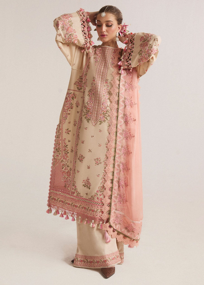 Hussain Rehar FF-003 Luxury Embroidered Lawn 3Pc Suit