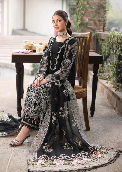 Kahf 3PC Unstitched Lawn Heavy Embroidered Suit With Ready To Wear Dupatta