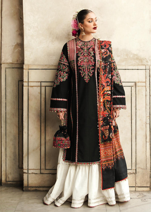 Hussain Rehar 3PC Luxury Collection Unstitched Lawn Heavy Embroidered Suit