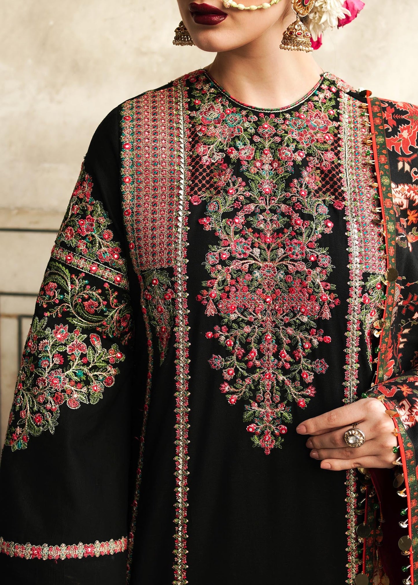 Hussain Rehar 3PC Luxury Collection Unstitched Lawn Heavy Embroidered Suit