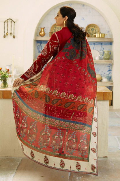 Zara Shahjahan 009 Unstitched Luxury Dhanak Heavy Embroidered 3PC Suit