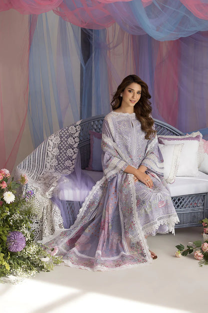 Sobia Nazir 3Pc Unstitched Luxury Lawn Heavy Embroidered Suit