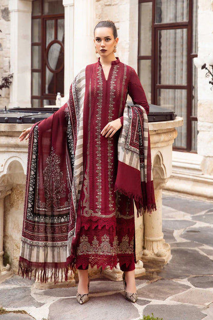 Maria B 001 Unstitched Luxury Dhanak Heavy Embroidered 3PC Suit