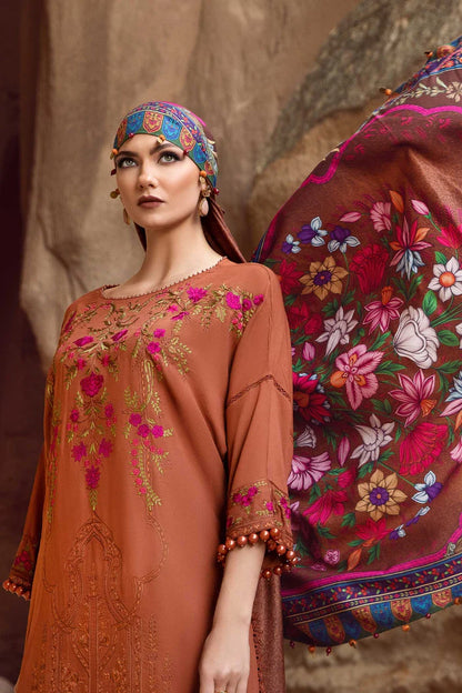 Maria B 003 Unstitched Luxury Dhanak Heavy Embroidered 3PC Suit