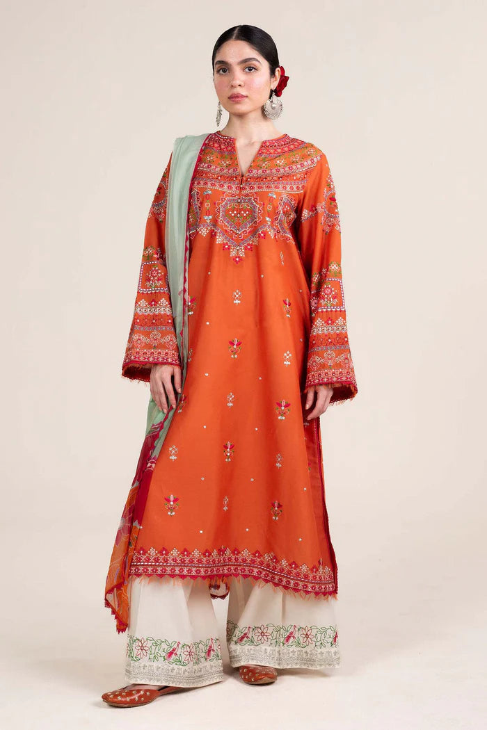 Zara Shahjahan FF032-A Luxury Embroidered Lawn 3Pc Suit
