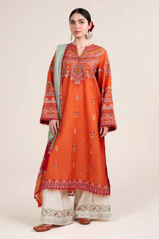 Zara Shahjahan FF032-A Luxury Embroidered Lawn 3Pc Suit