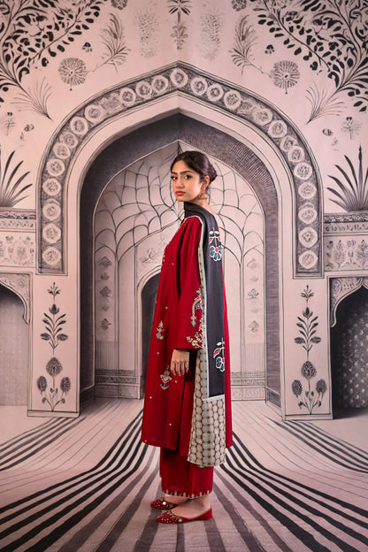 Urge 008 Unstitched Luxury Dhanak Heavy Embroidered 3PC Suit