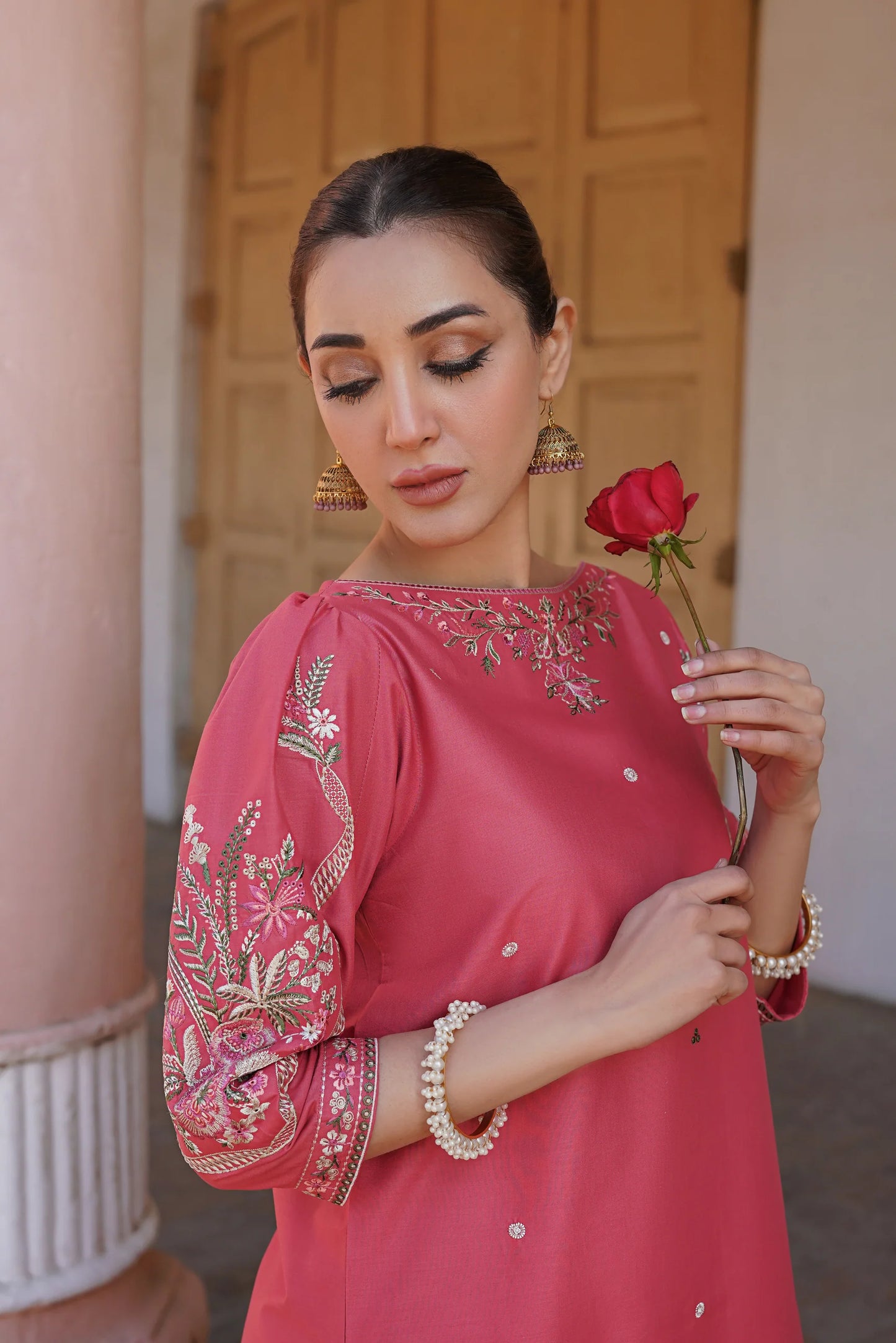 Urge 004 Unstitched Luxury Dhanak Heavy Embroidered 2PC Suit