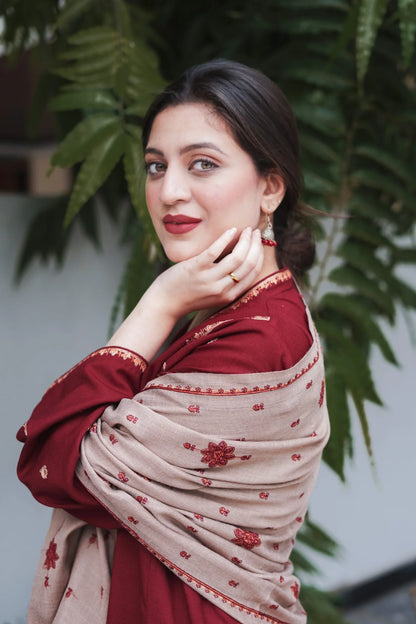 Asling 005 Unstitched Luxury Dhanak Heavy Embroidered 3PC Suit