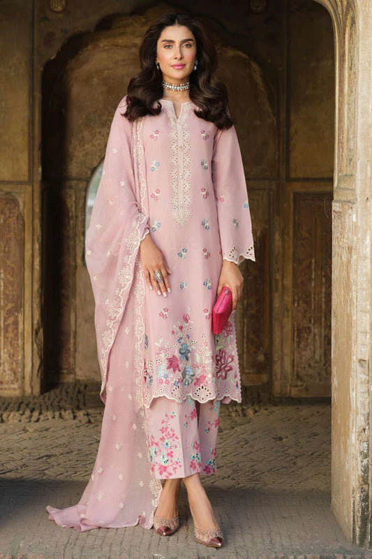 Limelight 3PC Unstitched Luxury Lawn Chikenkari Heavy Embroidered Suit