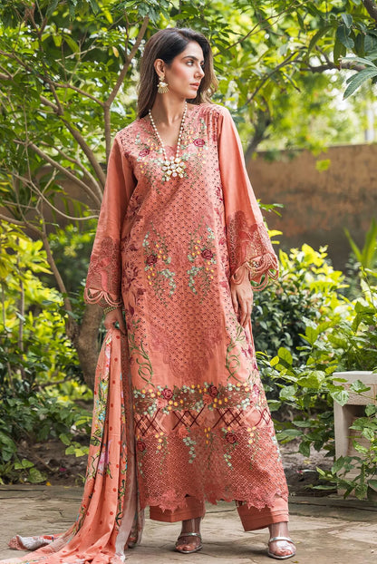 Asifa & Nabeel 3PC Unstitched Luxury Lawn Chikenkari Heavy Embroidered Suit