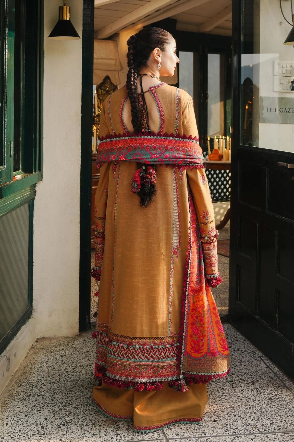 Hussain Rehar 014 Unstitched Luxury Dhanak Heavy Embroidered 3PC Suit