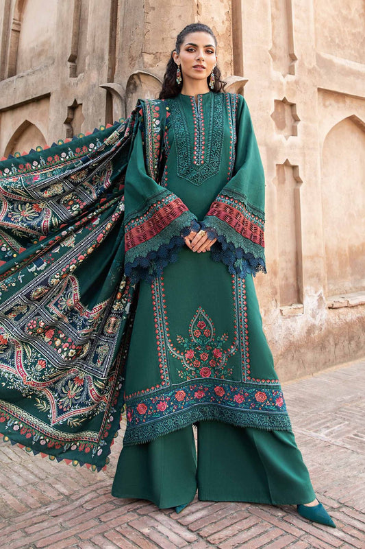 Maria B 014 Unstitched Luxury Dhanak Heavy Embroidered 3PC Suit