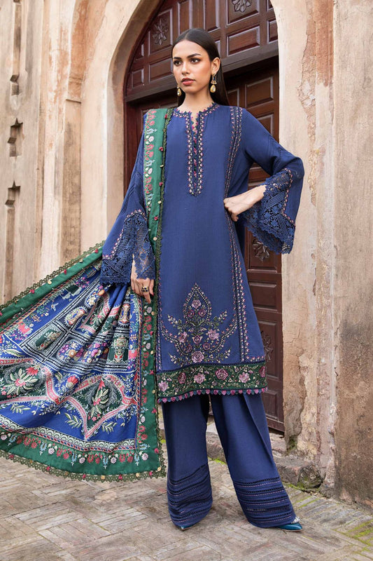 Maria B 015 Unstitched Luxury Dhanak Heavy Embroidered 3PC Suit