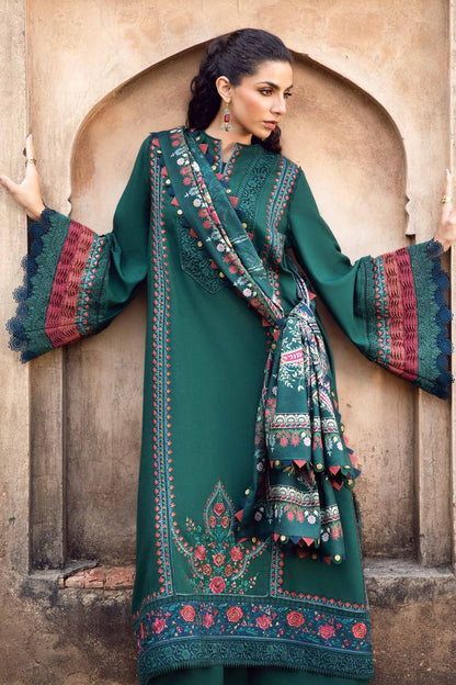 Maria B 014 Unstitched Luxury Dhanak Heavy Embroidered 3PC Suit