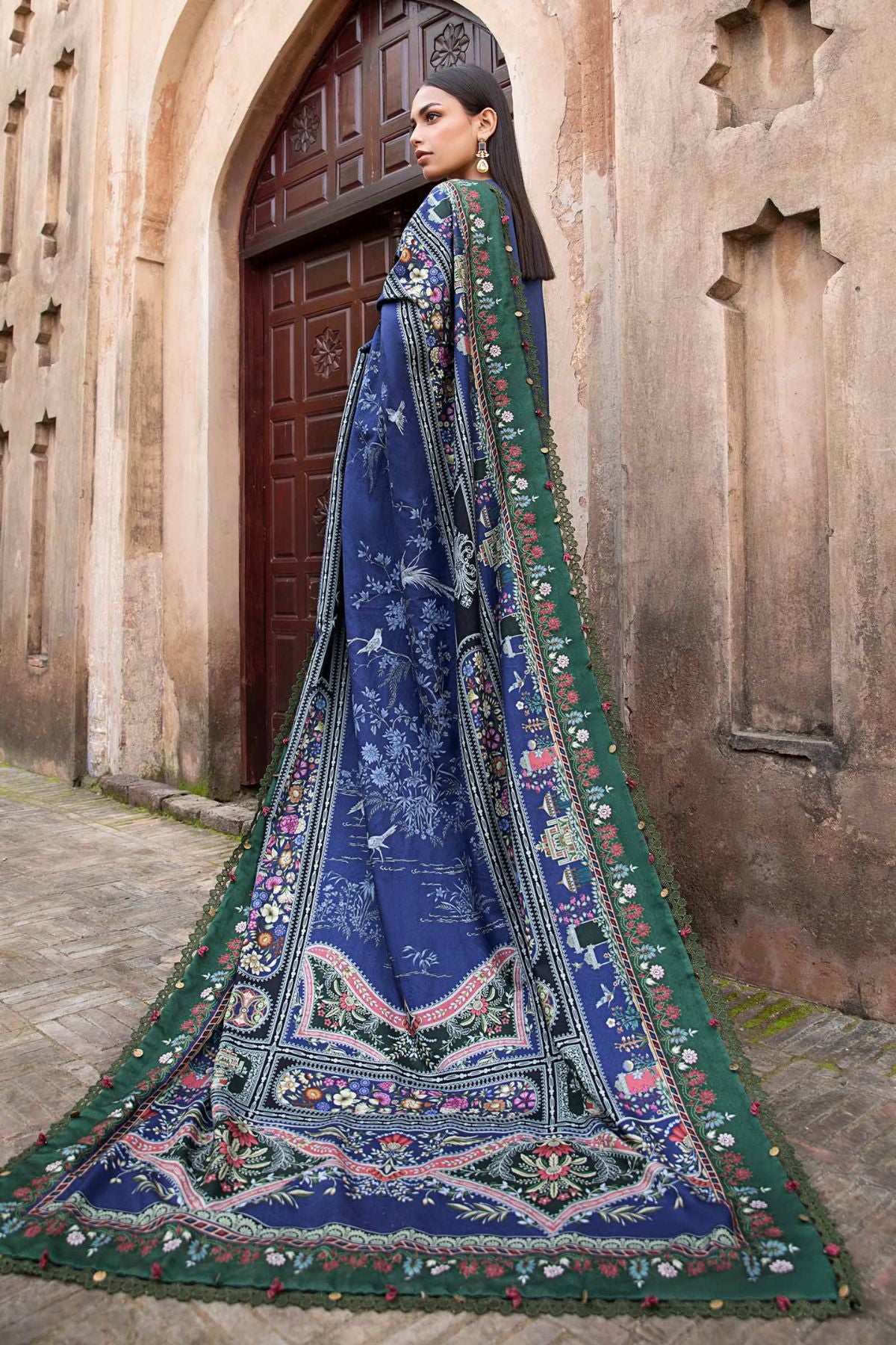 Maria B 015 Unstitched Luxury Dhanak Heavy Embroidered 3PC Suit