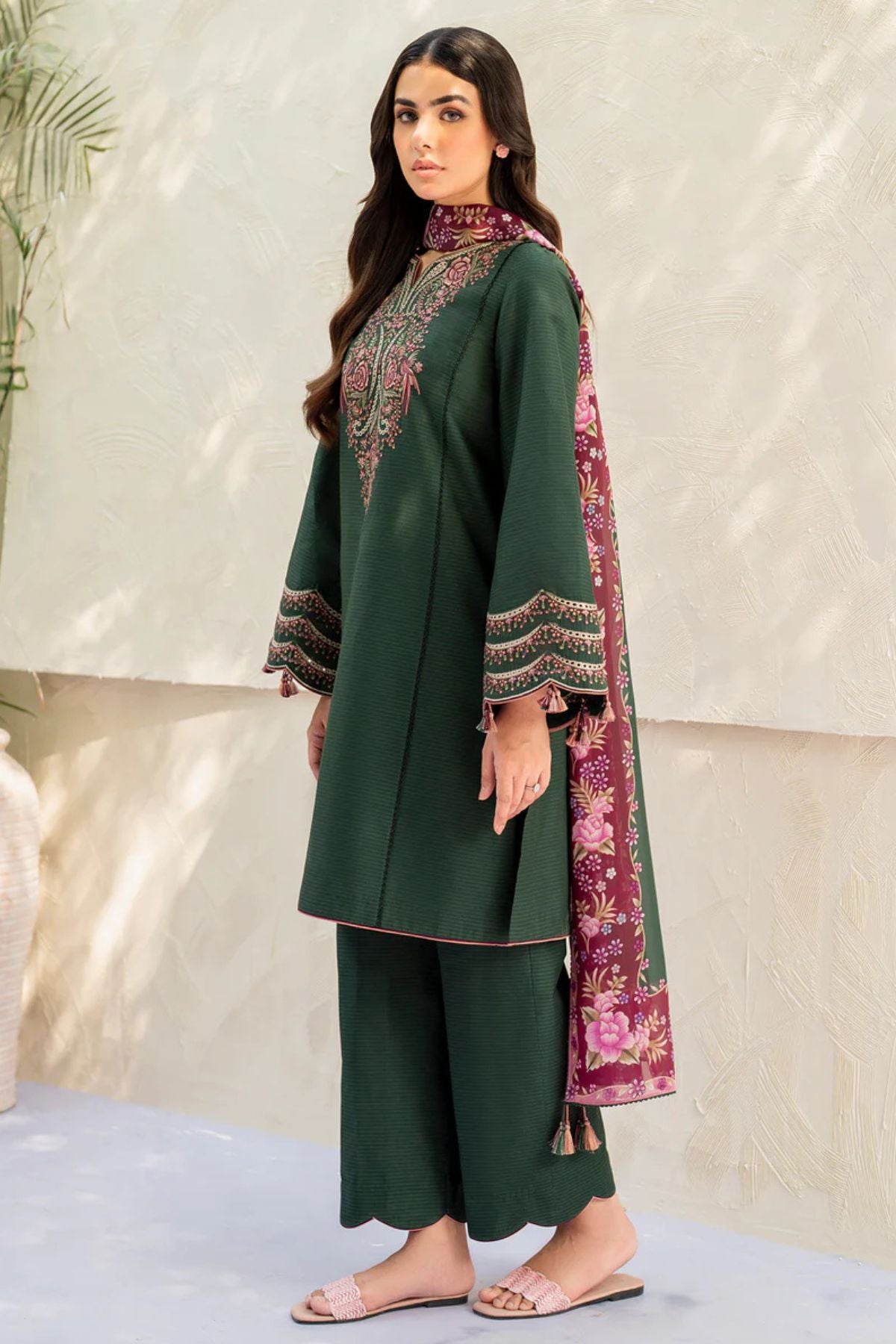 Jazmin 006 Unstitched Luxury Dhanak Heavy Embroidered 3PC Suit