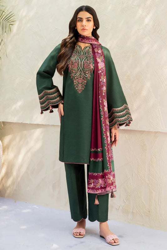 Jazmin 006 Unstitched Luxury Dhanak Heavy Embroidered 3PC Suit