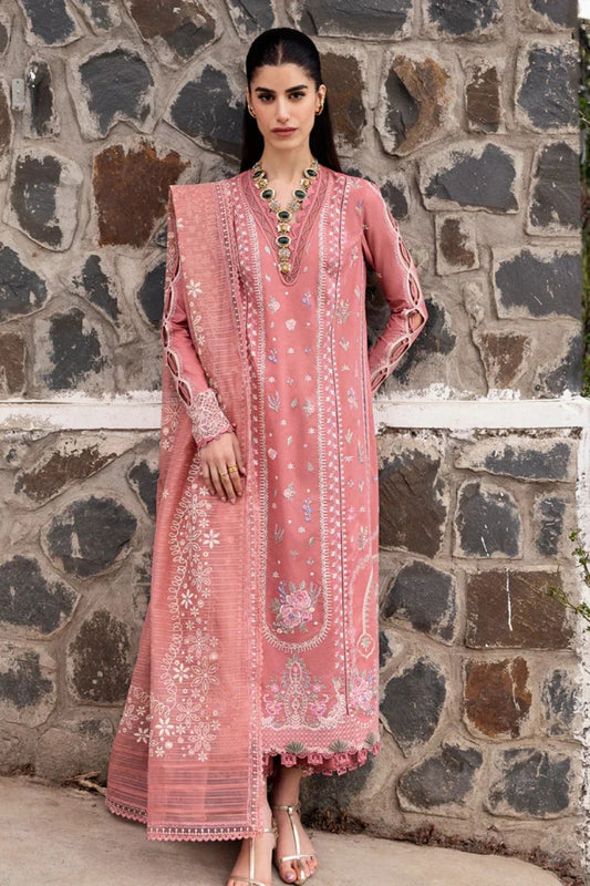 Qalamkar 002 Unstitched Luxury Dhanak Heavy Embroidered 3PC Suit