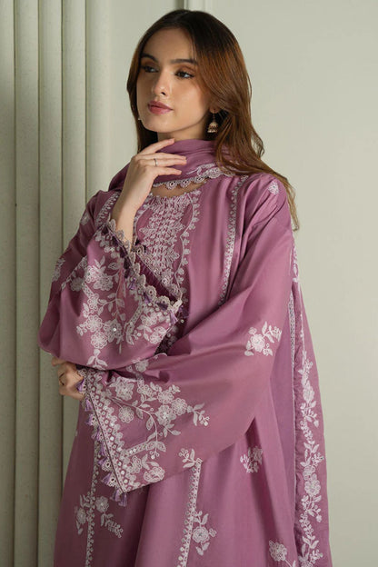 Cross Stitch 001 Unstitched Luxury Dhanak Heavy Embroidered 3PC Suit