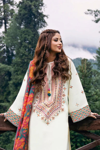 Sapphire 3PC Unstitched Luxury Khaddar Heavy Embroidered Suit