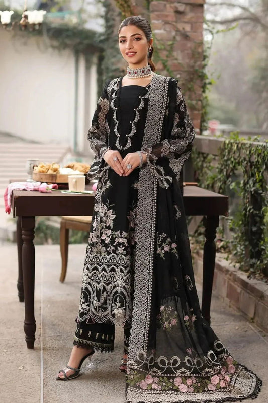 Kahf 001 Unstitched Luxury Dhanak Heavy Embroidered 3PC Suit