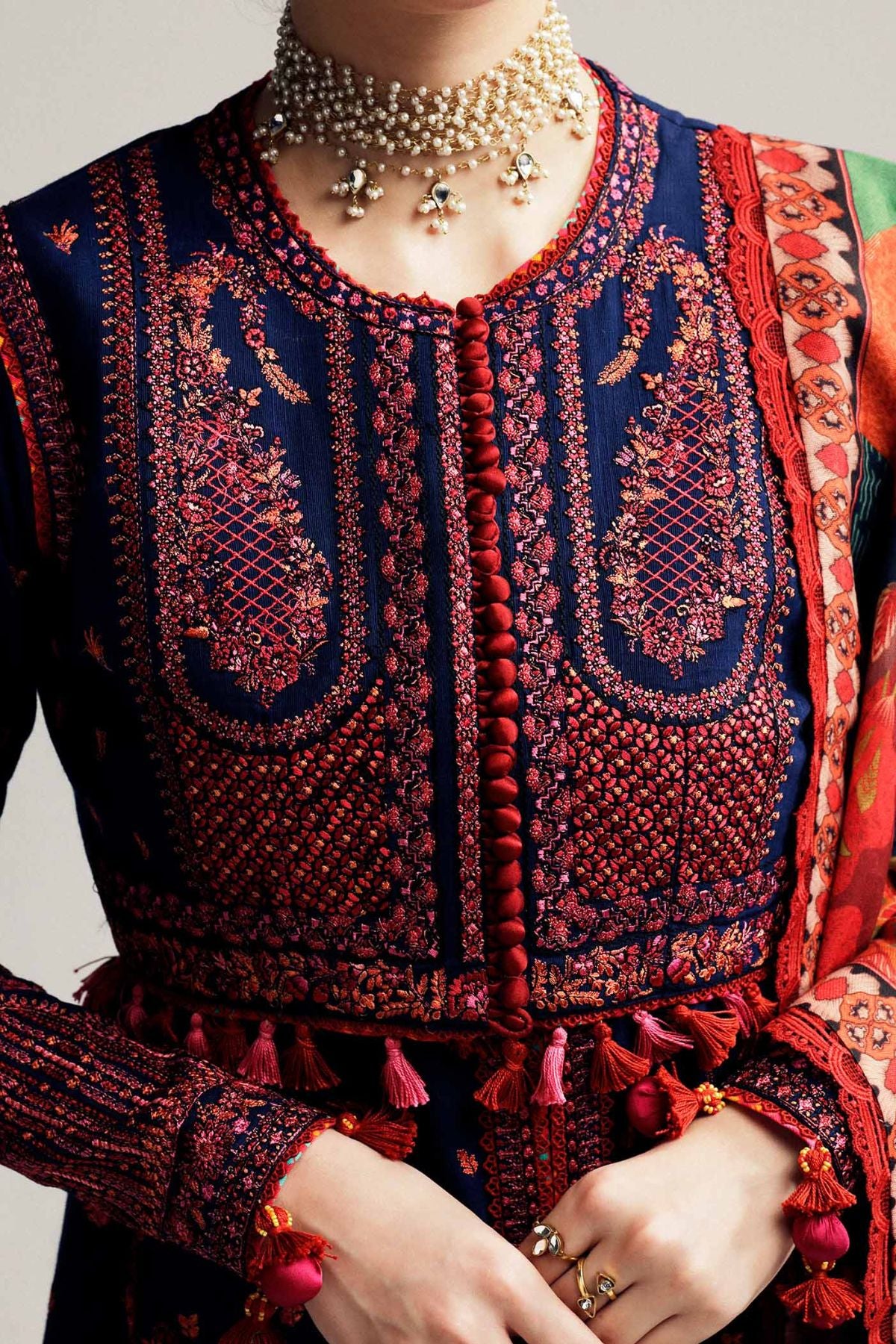 Hussain Rehar 020 Unstitched Luxury Dhanak Heavy Embroidered 3PC Suit