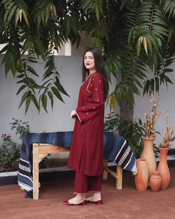 Asling 005 Unstitched Luxury Dhanak Heavy Embroidered 3PC Suit