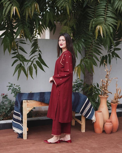 Asling 005 Unstitched Luxury Dhanak Heavy Embroidered 3PC Suit