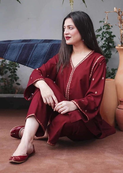 Asling 005 Unstitched Luxury Dhanak Heavy Embroidered 3PC Suit