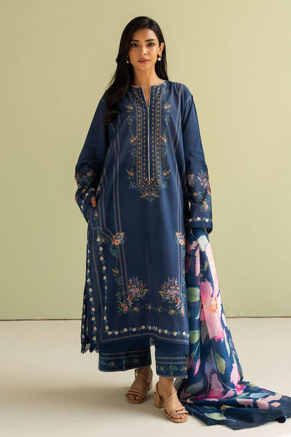 Zara Shahjahan 3PC Unstitched Luxury Lawn Heavy Embroidered Suit