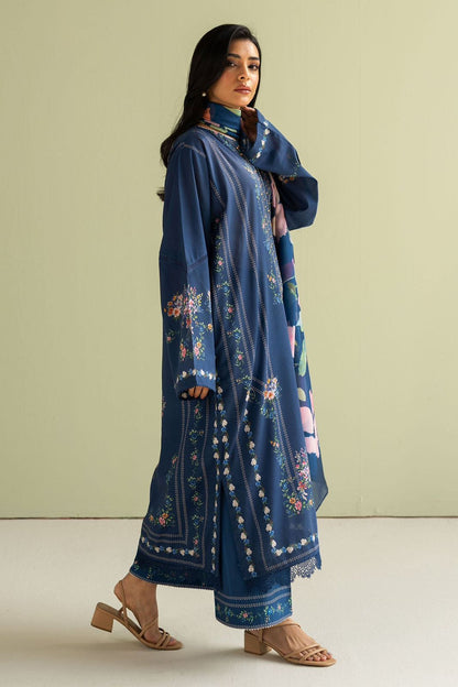 Zara Shahjahan 3PC Unstitched Luxury Lawn Heavy Embroidered Suit