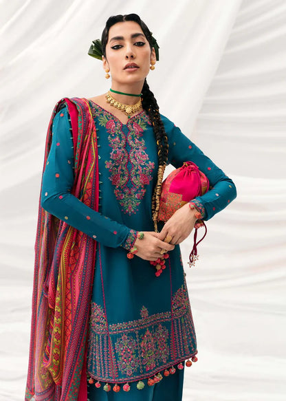 Hussain Rehar 005 Unstitched Luxury Dhanak Heavy Embroidered 3PC Suit