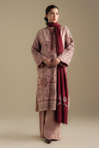 Zara Shahjahan 029 Unstitched Luxury Dhanak Heavy Embroidered 3PC Suit