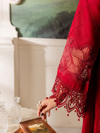 Parishay 3PC Unstitched Luxury Lawn Chikenkari Heavy Embroidered Suit