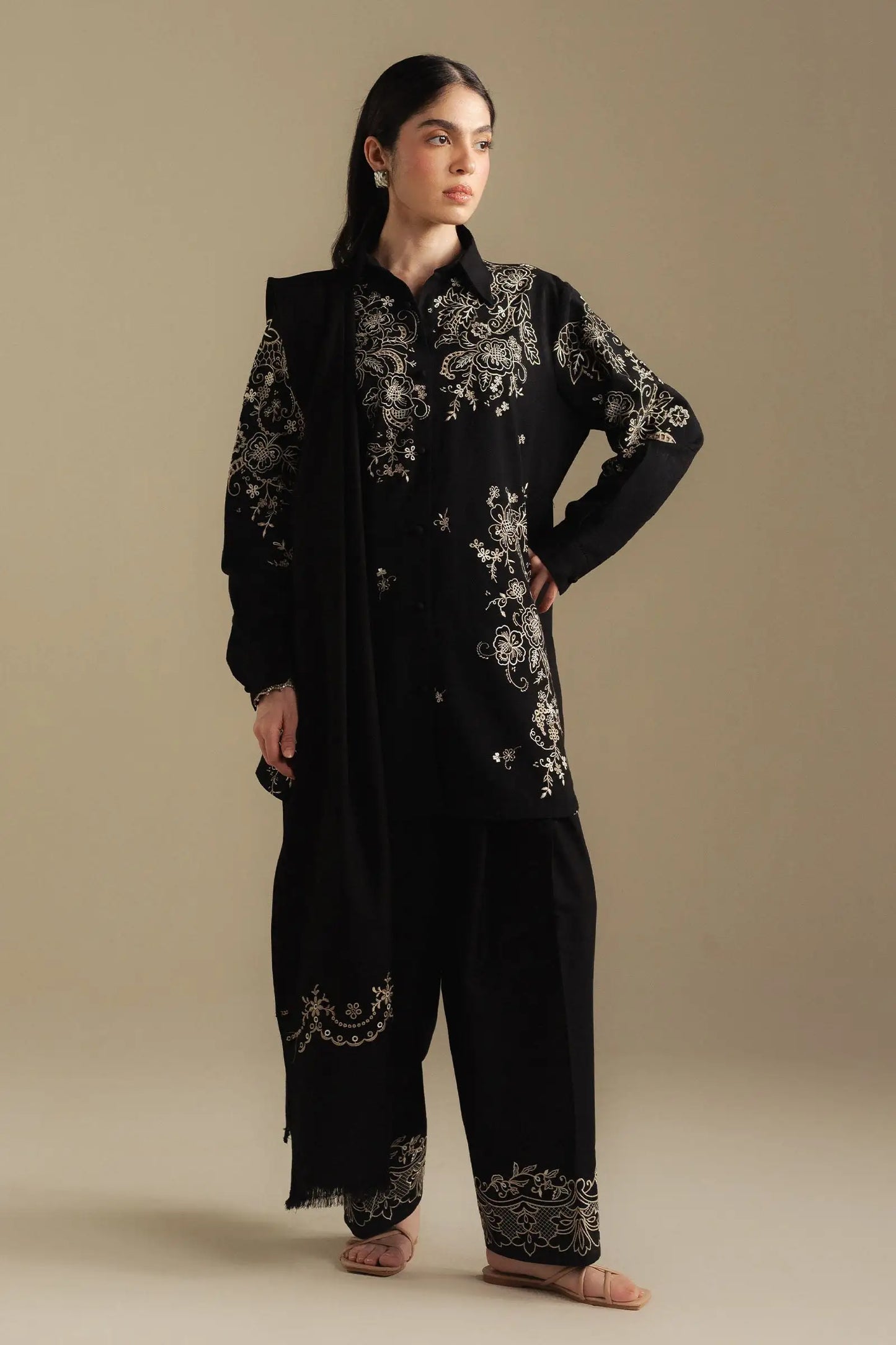 Zara Shahjahan 031 Unstitched Luxury Dhanak Heavy Embroidered 3PC Suit