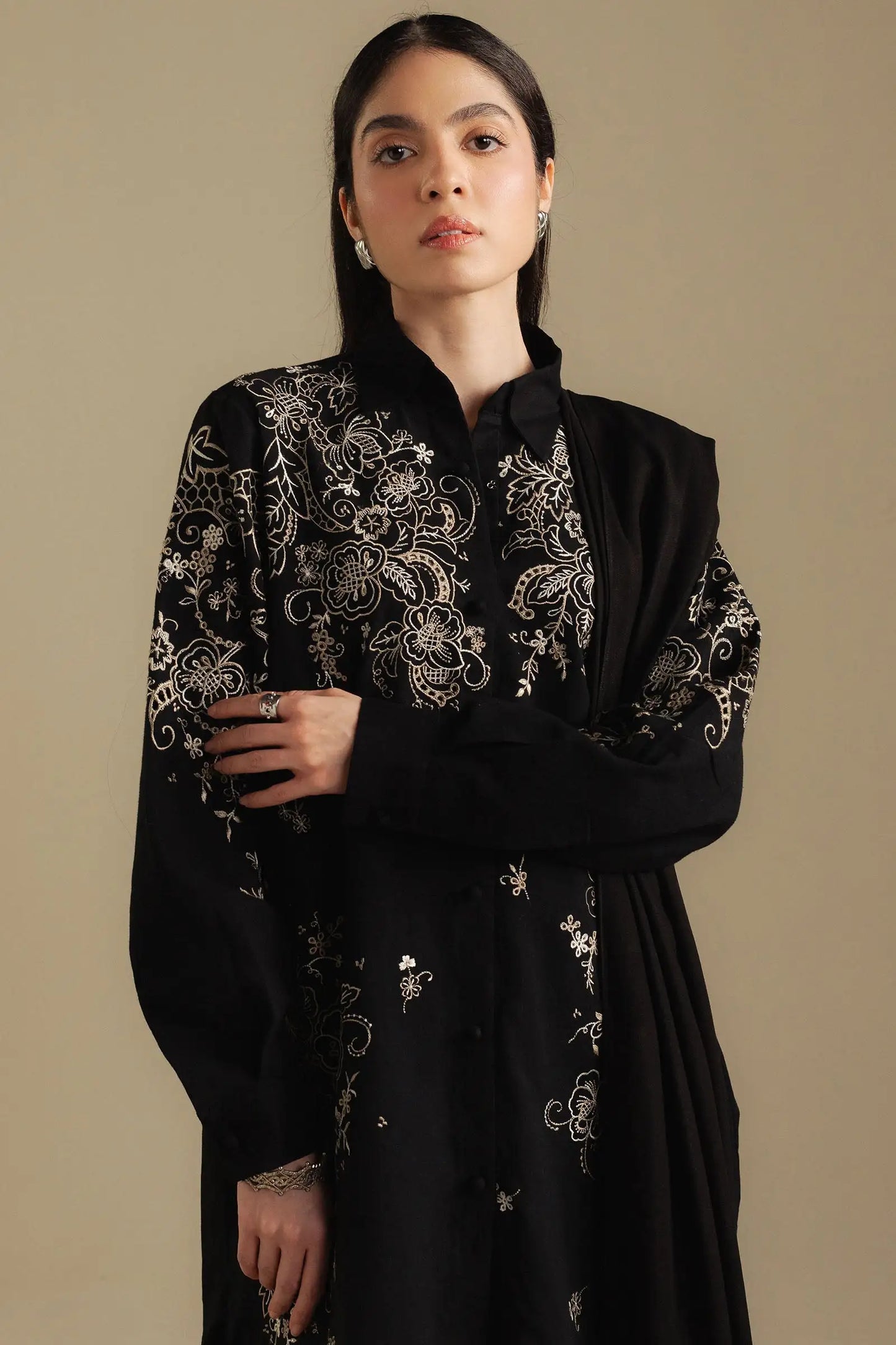 Zara Shahjahan 031 Unstitched Luxury Dhanak Heavy Embroidered 3PC Suit