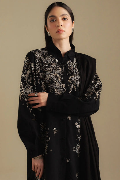 Zara Shahjahan 031 Unstitched Luxury Dhanak Heavy Embroidered 3PC Suit