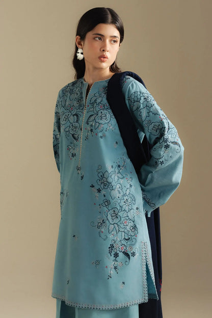 Zara Shahjahan 032 Unstitched Luxury Dhanak Heavy Embroidered 3PC Suit