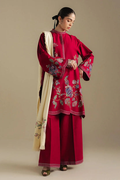 Zara Shahjahan 024 Unstitched Luxury Dhanak Heavy Embroidered 3PC Suit