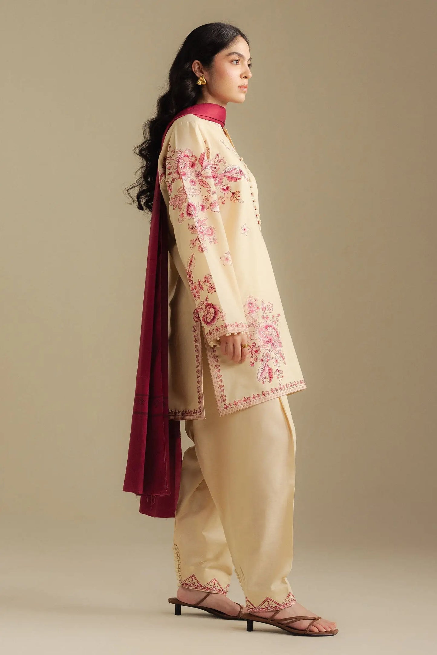 Zara Shahjahan 021 Unstitched Luxury Dhanak Heavy Embroidered 3PC Suit