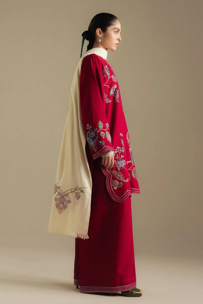 Zara Shahjahan 024 Unstitched Luxury Dhanak Heavy Embroidered 3PC Suit