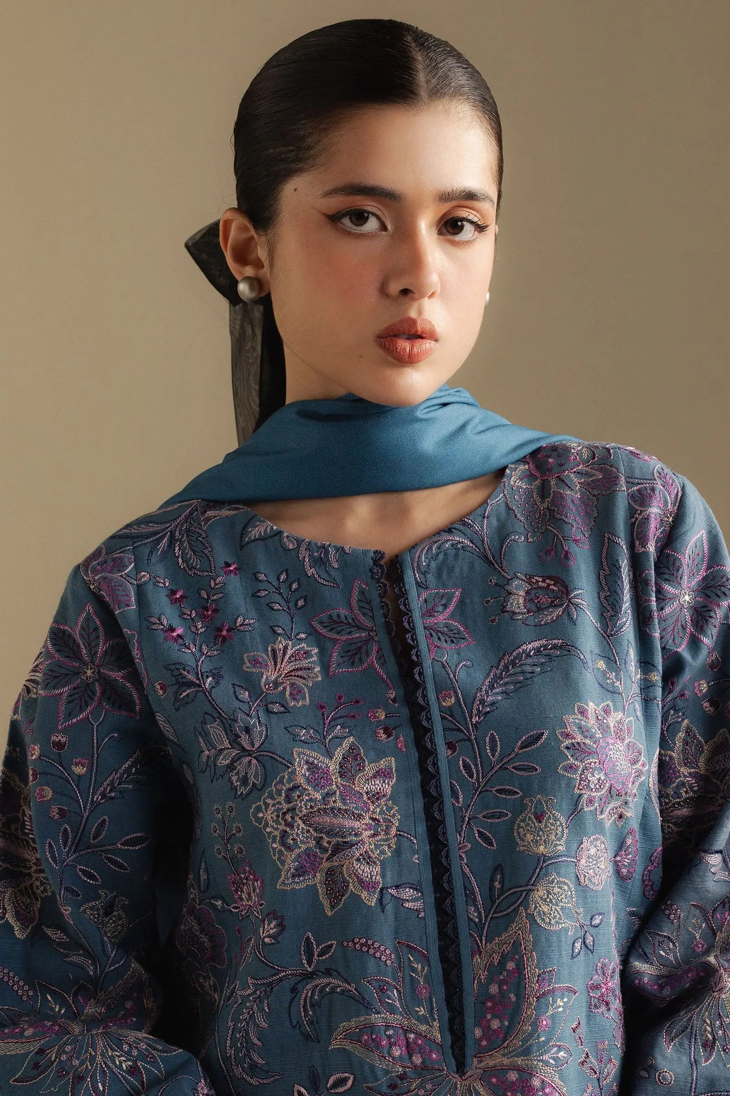 Zara Shahjahan 024 Unstitched Luxury Dhanak Heavy Embroidered 3PC Suit