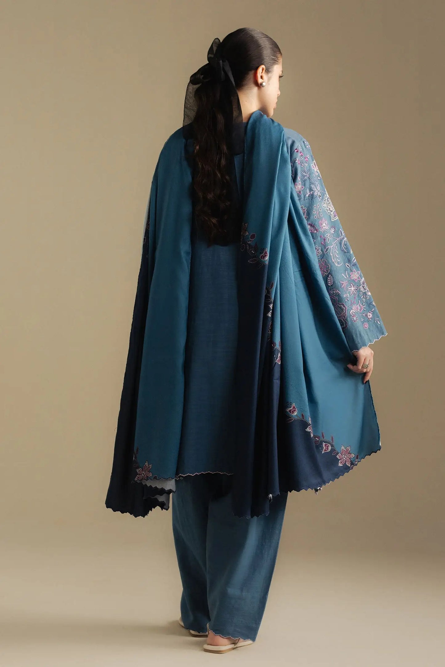 Zara Shahjahan 024 Unstitched Luxury Dhanak Heavy Embroidered 3PC Suit