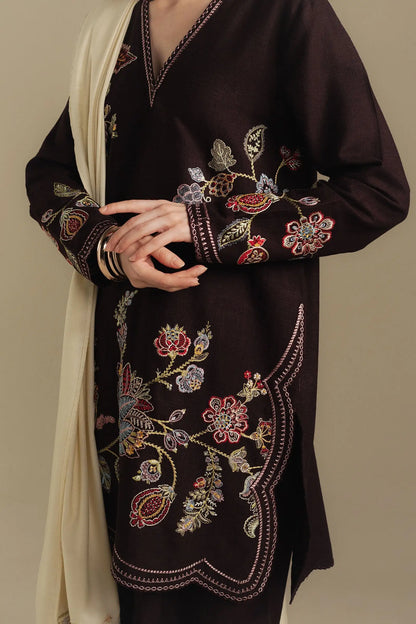 Zara Shahjahan 020 Unstitched Luxury Dhanak Heavy Embroidered 3PC Suit