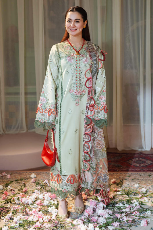 Jade 3PC Unstitched Luxury Lawn Heavy Embroidered Suit