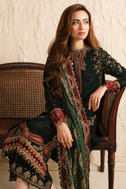 Jazmin 012 Unstitched Luxury Velvet Heavy Embroidered 3PC Suit