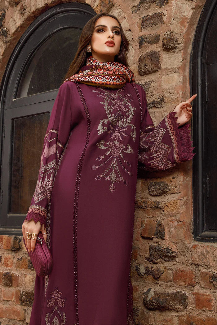 Maria B 004 Unstitched Luxury Dhanak Heavy Embroidered 3PC Suit