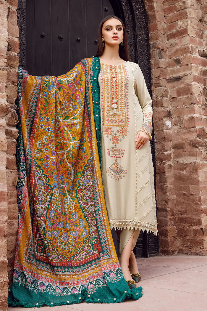Maria B 009 Unstitched Luxury Dhanak Heavy Embroidered 3PC Suit